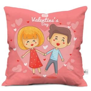 Square Designs Cartoon Boy & Girl Falling in Love Happy Valentine's Day ...