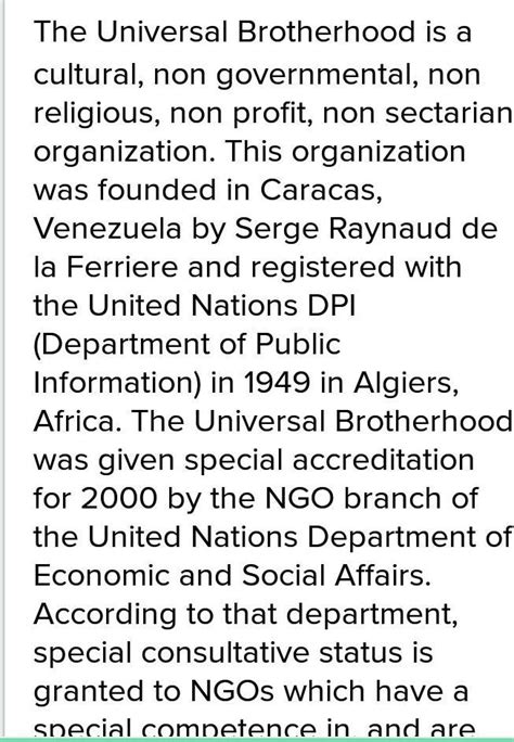 education for universal brotherhood - Brainly.in