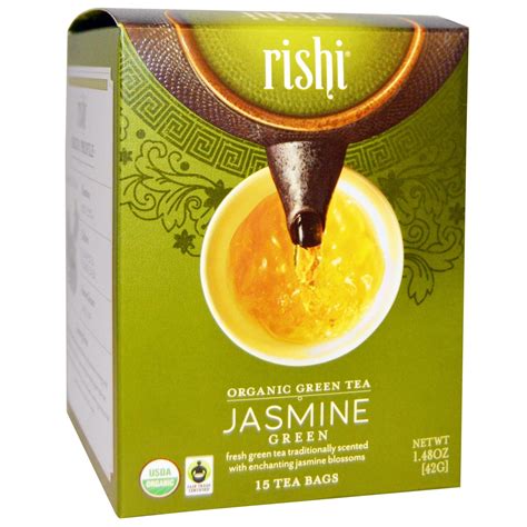 Rishi Tea Organic Green Tea Jasmine 15 Tea Bags - Walmart.com