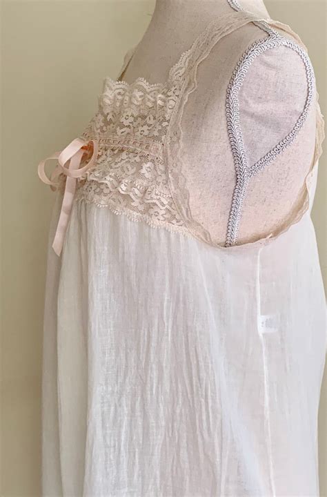 Floor Length White Nightgown Slip Nightie Vintage Formfit All Cotton ...