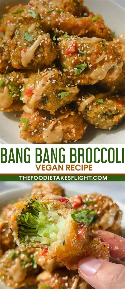 Bang Bang Broccoli (Vegan) - The Foodie Takes Flight