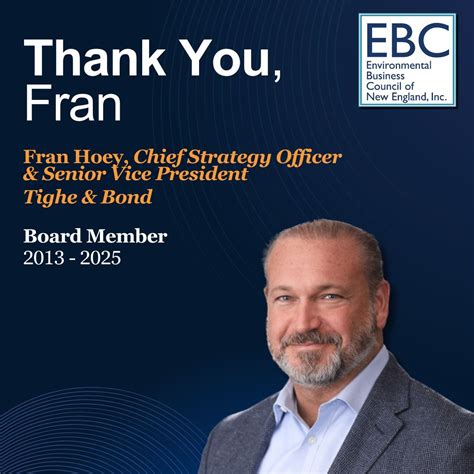 Thank you Fran Hoey for your years of service to the Environmental ...