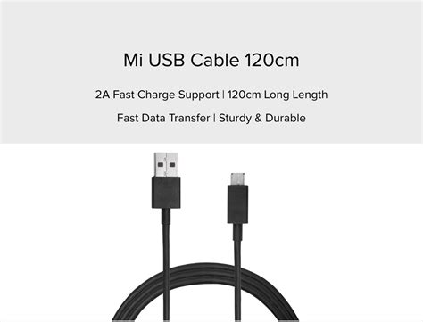 Mi USB Cable 120cm - Chargers & Cables - Mi India