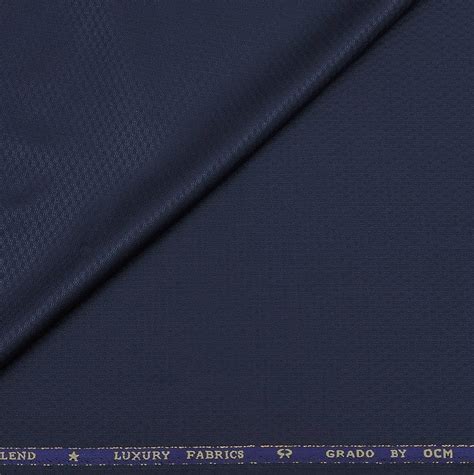 Trouser Fabric OCM 100s Wool Blended Dotted Colour Blue - ManTire