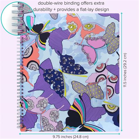 Buy Vera Bradley 5 Subject Spiral Plastic Pocket Folder, Blue Multi ...