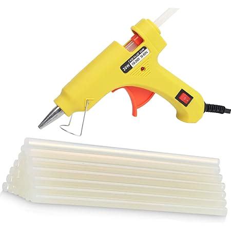 20W 20 WATT 7MM HOT MELT Glue Gun with ON Off Switch and LED Indicator ...
