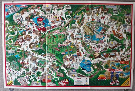 RARE Last Issue 1995 OPRYLAND USA Theme Park Map Nashville Tennessee ...