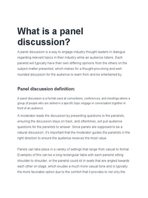 Image result for Panel Discussion Programme