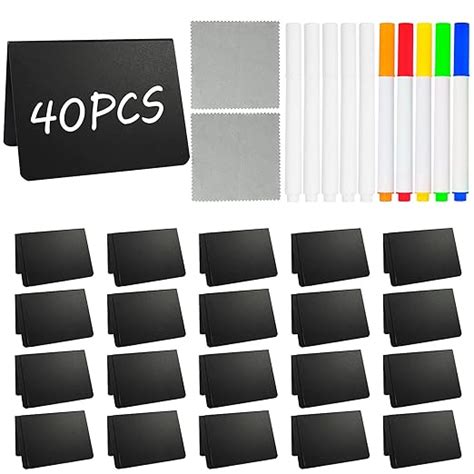 40 Pack Food Labels for Party Buffet - Mini Chalkboard Signs - Food ...