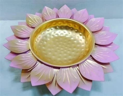 ROYAL HANDICRAFT Metal Lotus Shape Floating Flower /Candle Bowl For ...