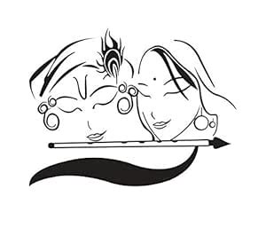 Sticker Hub Radhe Krishna Wall Stickers 58Cm X 76Cm AS95 : Amazon.in ...