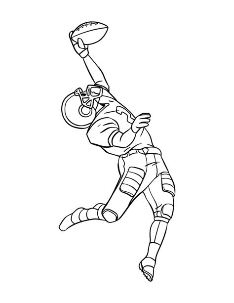 Premium Vector | American football isolated coloring page for kids