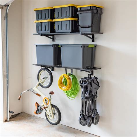 Heavy-Duty Garage Wall Mounted Shelves, 1' x 4' Wall Mount Storage ...