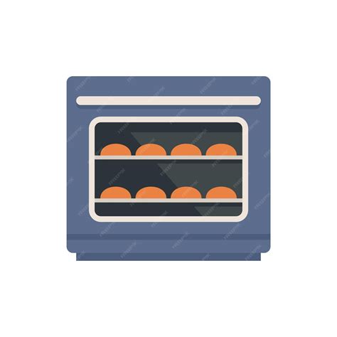Premium Vector | Baking convection oven icon flat vector cooking ...