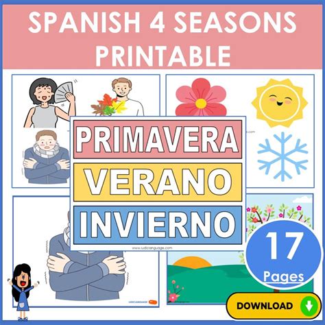 Spanish 4 Seasons Printable - Etsy