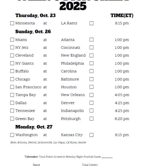 Week 8 Printable Schedule 的图像结果