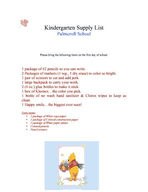 Fillable Online palmcroft yuma Classroom Supply Lists by Grade Leveldoc ...