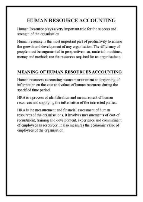 Human Resource Accounting BY K - HUMAN RESOURCE ACCOUNTING Human ...