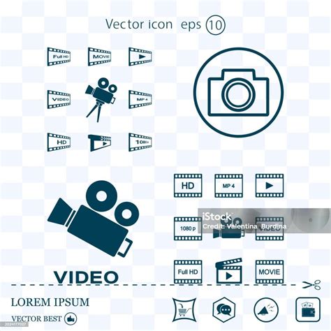 Movie Icons Set Stock Illustration - Download Image Now - Abstract ...