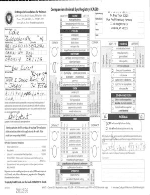 Ofa Eye Form - Fill Online, Printable, Fillable, Blank | pdfFiller