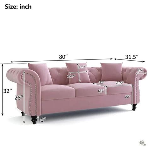 Couch: 80'' Rolled Arm Chesterfield Sofa – Studio GKW