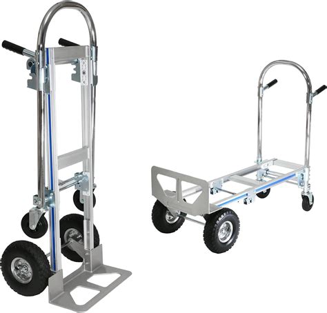 SuZhi Convertible Dolly Cart with Wheels, 2 in 1 Heavy Duty Aluminum ...