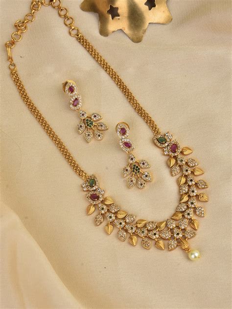 Elegant Designer Necklace Set with Earrings - Perfect for Any Occasion ...