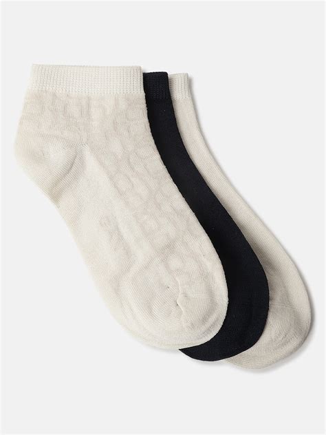 Shop Gant Women Multi Patterned Ankle Length Socks (Pack of 3) Online ...