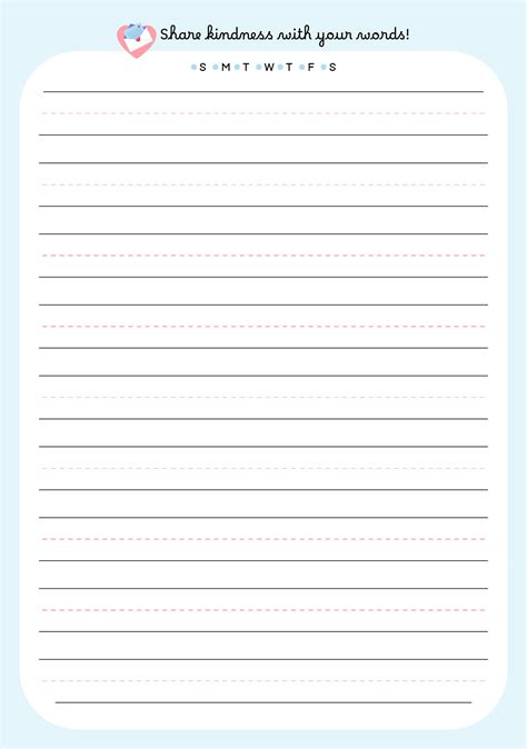 Printable Lined Paper A4 With Border - Printable Free Templates