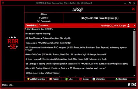 RDR2 Save Editor Tutorial 的图像结果