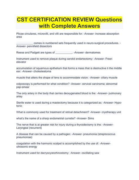 Image result for CST Study Guide Free