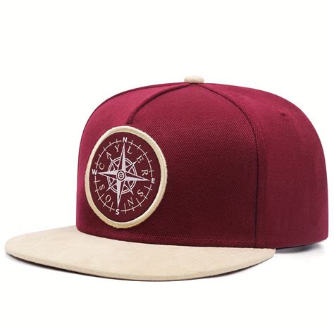 Compass Embroidery Snapback Hat Hip Hop Block Baseball Cap – CRAZE