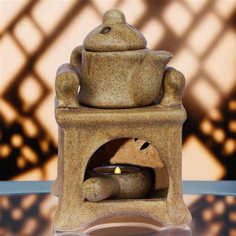 KraftsKala Teapot Oil Diffuser for Home Fragrance, Tealight Candle Oil ...