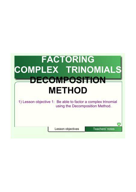 Decomposition Factoring 的图像结果