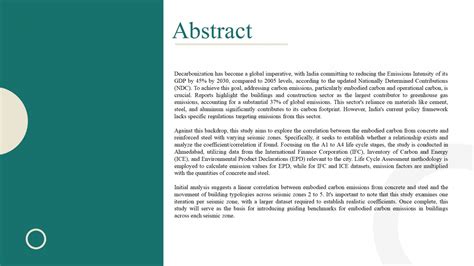 Quantifying correlation between Seismic Zones & Embodied | CEPT - Portfolio
