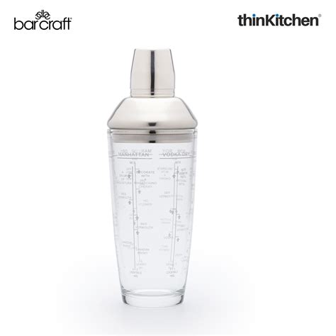 Buy Barcraft Boston Glass Cocktail Shaker 700ml Online at thinKitchen