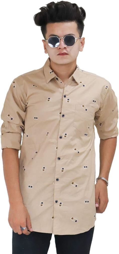 Buy Men's Full Sleeves Lycra Cotton Printed Casual Shirts (M, L, XL ...