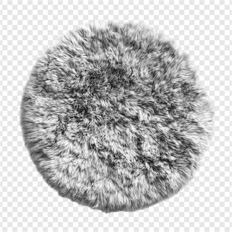 Free PSD | Round Grey Sheepskin Rug Fluffy Texture Soft Fur Home Decor ...