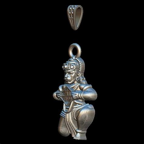 Hanuman Pendant 3D Model STL File - Divine Craftsmanship