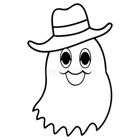 Spooky Halloween Ghost Coloring Pages for Kids Stock Vector ...