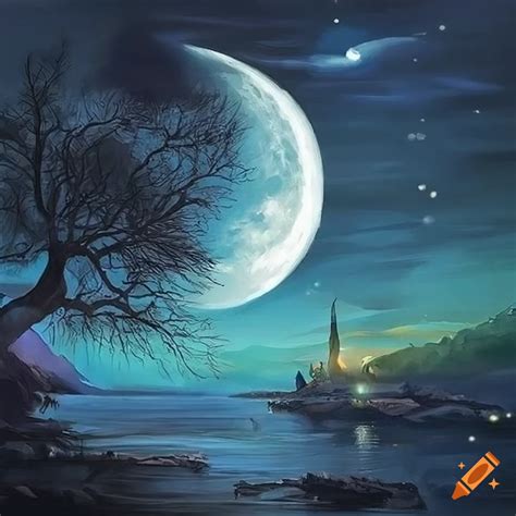 Moonlight art on Craiyon