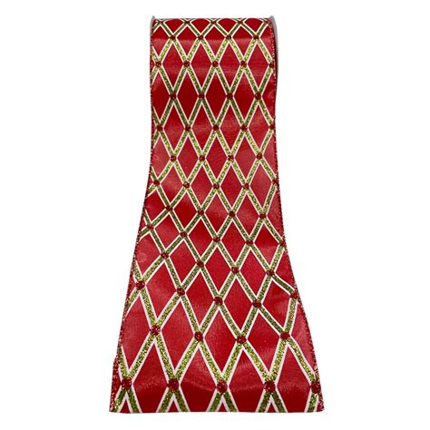 Red Diamond Ribbon 4" x 5yd | At Home