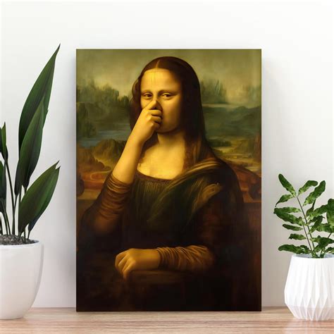 Funny Mona Lisa Poster Digital Download Printable Wall Art Mona Lisa ...