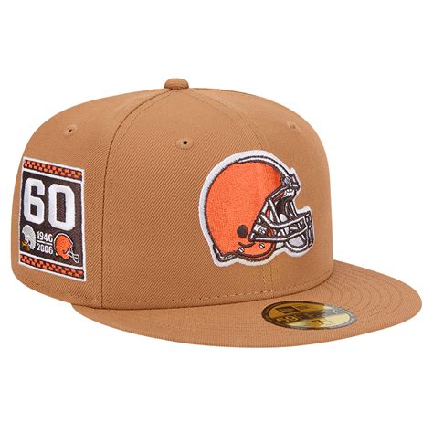 Men's New Era Tan Cleveland Browns Color Pack 59FIFTY Fitted Hat with ...
