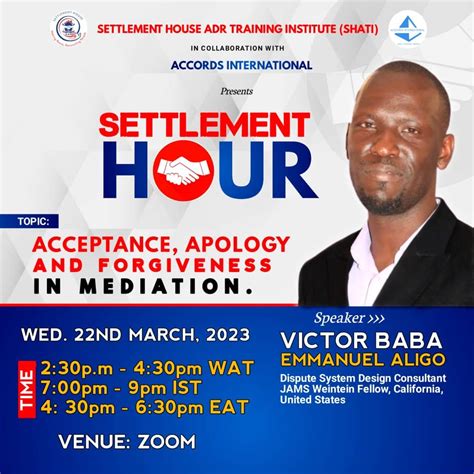 CHAT ON “ACCEPTANCE, APOLOGY AND FORGIVENESS IN MEDIATION” [22 MARCH ...