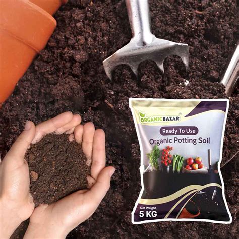 Ready to Use Organic Potting Soil Mix - 5kg For Home Gardening