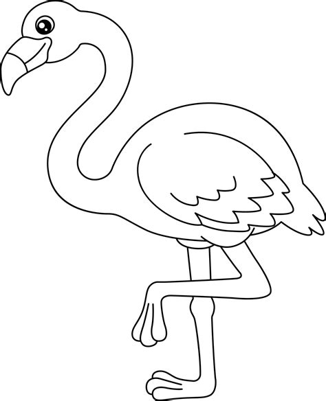 Flamingo Coloring Page Isolated for Kids 5162551 Vector Art at Vecteezy