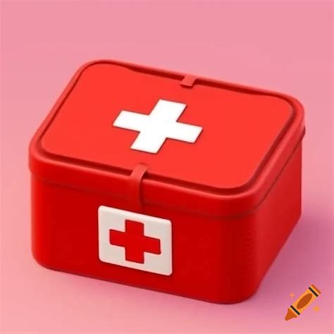 Red cross medical box on Craiyon
