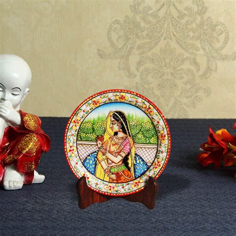 Buy Handicrafts Paradise Marble Plate (6 inch, Multicolour) Online at ...