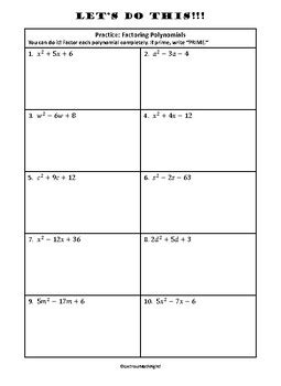 Grade 10 Week 6 Math Lesson Factoring Polynomial 的图像结果